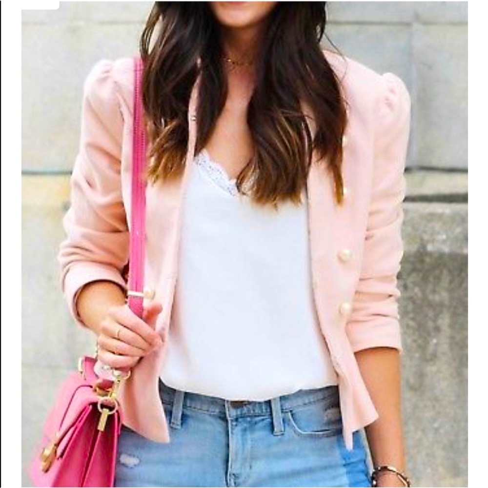 NWT Zara Velvet Suede Pearl Detailed Blazer Jacket